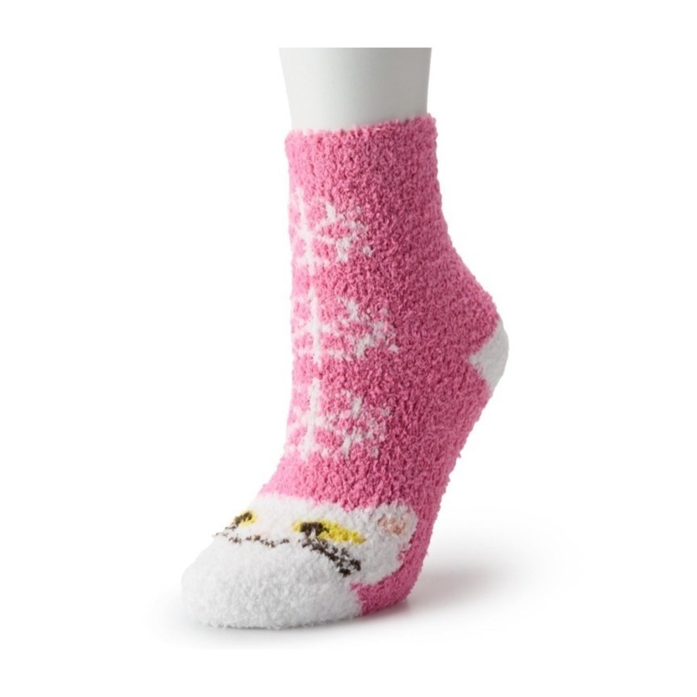 Shine Women's Cat Cozy Slipper Socks Pink Fits Size 5-10 Cottagecore Cute